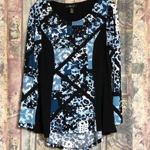 Style & Co. long-sleeve top with hi-lo hemline, Sz. M